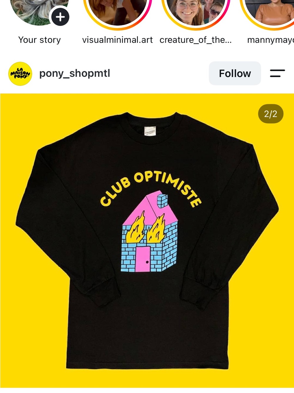 Club Optimiste Graphic sweatshirt - Black